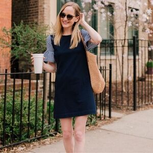 J.Crew Gingham Dress Bell Sleeve M